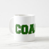 Schulfarben COACH-Tasse, Green-Gold Kaffeetasse (Vorderseite Links)