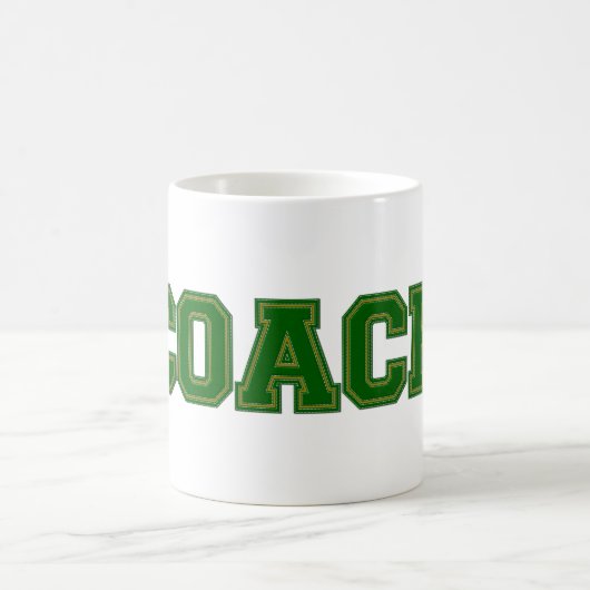 Schulfarben COACH-Tasse, Green-Gold Kaffeetasse (Mittel)