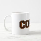 Schulfarben COACH Tasse, orange-braun Kaffeetasse (Links)