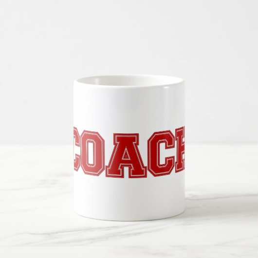 Schulfarben COACH-Tasse, rot-weiß Kaffeetasse (Mittel)