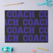 Schulfarben COACH Varsity Letters-Blue-Black Seidenpapier (Basteln)