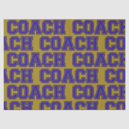 Schulfarben COACH Varsity Letters-Blue-Gold Seidenpapier