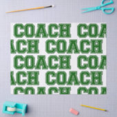 Schulfarben COACH Varsity Letters - Green-White Seidenpapier (Basteln)