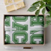 Schulfarben COACH Varsity Letters - Green-White Seidenpapier (Geschenk)