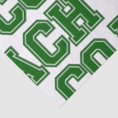 Schulfarben COACH Varsity Letters - Green-White Seidenpapier (Detail)