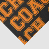 Schulfarben COACH Varsity Letters Orange Black Seidenpapier (Detail)