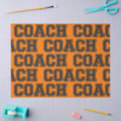 Schulfarben COACH Varsity Letters-Orange-Brown Seidenpapier (Basteln)