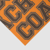 Schulfarben COACH Varsity Letters-Orange-Brown Seidenpapier (Detail)