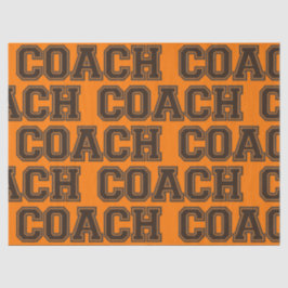 Schulfarben COACH Varsity Letters-Orange-Brown Seidenpapier