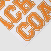 Schulfarben COACH Varsity Letters-Orange-White Seidenpapier (Detail)