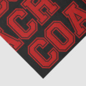 Schulfarben COACH Varsity Letters Red and Black Seidenpapier (Detail)