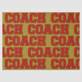 Schulfarben COACH Varsity Letters Red and Gold Seidenpapier