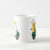 Schulfarben - Green & Gold Golf Cart Kaffeetasse (Mittel)