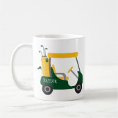 Schulfarben - Green & Gold Golf Cart Kaffeetasse (Links)