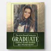 Schulfarben Grün und Gold - Foto bewahren Fotoplatte (Vorderseite)