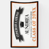 Schulfarben Herzlichen Glückwunsch Abschluss Banner (Vertikal)