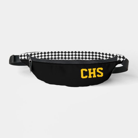 Schulfarben INITIALS Checkerboard Team Fun Bauchtasche (Vorderseite)