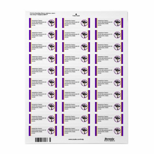 Schulfarben Lila und Gold Abschluss (Vorne)