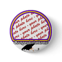 Schulfarben Lila- und Gold-Abschluss-Rahmen