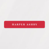 Schulfarben Moderner wasserfester Name Etiketten (Design 1)