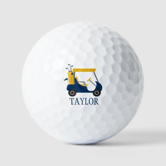 Schulfarben - Navy Blue & Gold Golf Cart Golfball (Vorderseite)
