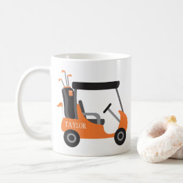 Schulfarben - Orange & Black Golf Cart Kaffeetasse