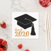 Schulfarben Orange Class Year Serviette (Beispiel)