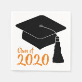 Schulfarben Orange Class Year Serviette (Vorderseite)