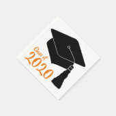 Schulfarben Orange Class Year Serviette (Ecke)