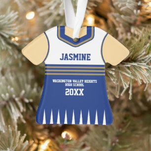 Schulfarben Personalisiert Cheerleader Uniform Ornament