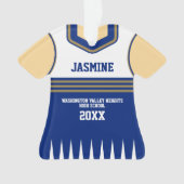 Schulfarben Personalisiert Cheerleader Uniform Ornament (Vorderseite)
