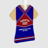 Schulfarben Personalisiert Cheerleader Uniform Ornament (Vorderseite)