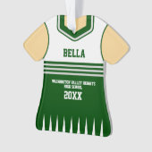 Schulfarben Personalisiert Cheerleader Uniform Ornament (Vorderseite)