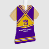Schulfarben Personalisiert Cheerleader Uniform Ornament (Vorderseite)