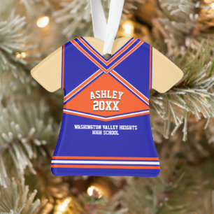 Schulfarben Personalisiert Cheerleader Uniform Ornament