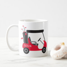 Schulfarben - Red & Black Golf Cart Kaffeetasse