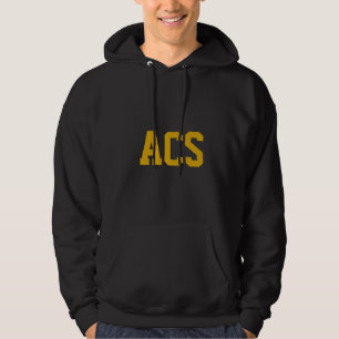Schulfarben Schwarz und Gold mit Buchstaben Hoodie