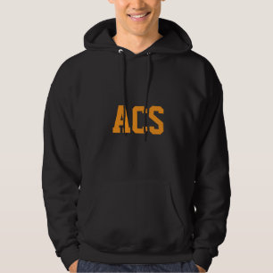 Schulfarben Schwarz und Orange mit Buchstaben Hoodie