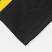 Schulfarben Schwarz-weiß Gelb Fleecedecke (Ecke)