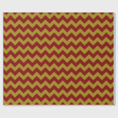 Schulfarben Zickzack Geschenke Wrap-Maroon und Gol Geschenkpapier (Flach)
