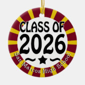 Schulfarbenklasse des Fotos 2026 Keramik Ornament (Vorne)