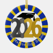 Schulfarbenklasse des Fotos 2026 Keramik Ornament (Vorne)