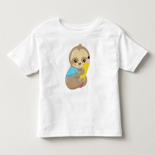 Schulfaultier, Niedliches Faultier, Babyschläger, Kleinkind T-shirt (Vorderseite)