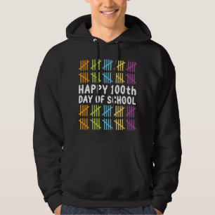 Schulfeier Schüler Lehrer Glücklich 100. Tag Hoodie