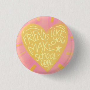 Schulfreunde Klassenzimmer Valentinstag Button