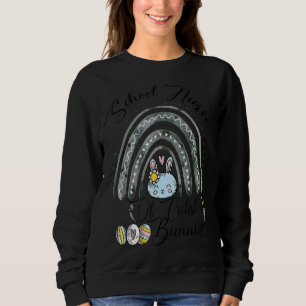 Schulgarten der Niedlichen Bunnies Eier Regenbogen Sweatshirt