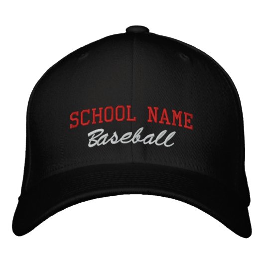 Schulgeist Baseball - bestickter Hut (Vorderseite)