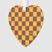 Schulgeist Checkerboard INITIALS Team Fun Ornament (Vorderseite)