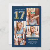 Schulgeist EDITABLE FARBEN Abschluss Einladung (Vorderseite)