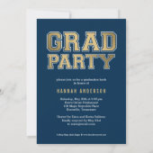 Schulgeist EDITABLE FARBEN Abschluss Einladung (Rückseite)